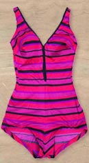 Betelgeuse stripe vintage 70s 80s Cole neon swimsuit