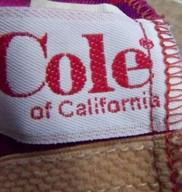 vintage 70s 80s Cole label