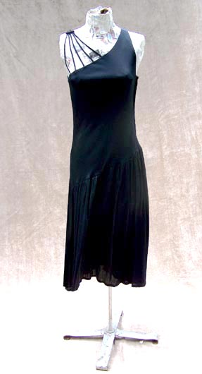 vintage 70s black cocktail dress