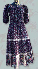 prairie goes pagen vintage 70s LEO quilted dress