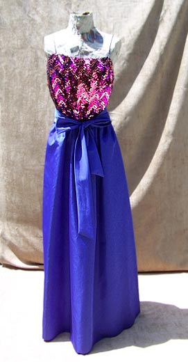 vintage 70s Miss Elliette sequin gown