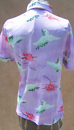 vintage 60s crane print top