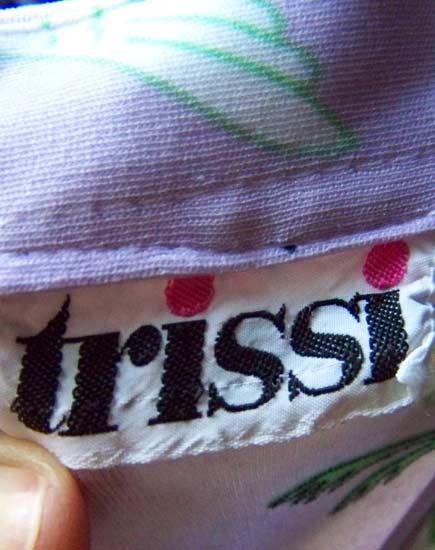 vintage 60s Trissi label