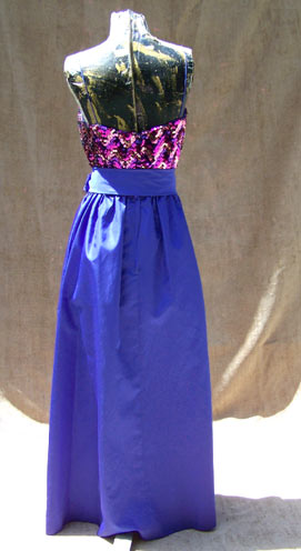 vintage 70s Miss Elliette purple gown