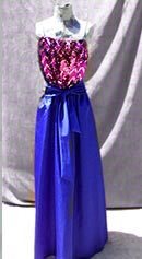 vintage 70s Miss Elliette purple gown
