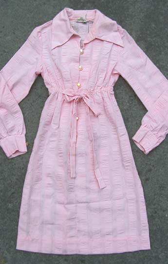 vintage 60s mod pink babydoll dress