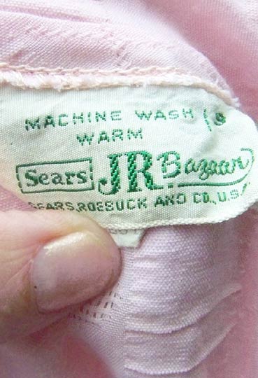 vintage 60s Sears JR Bazaar label