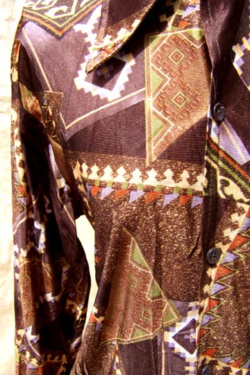 vintage 60s 70s indian print groovy shirt