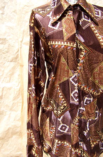 vintage 60s 70s indian print funky shirt