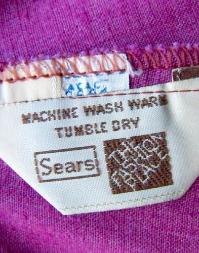 vintage 70s Sears label