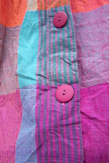 vintage 80s rainbow madras skirt