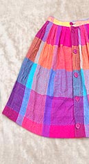 color-bomb vintage 80s rainbow madras skirt
