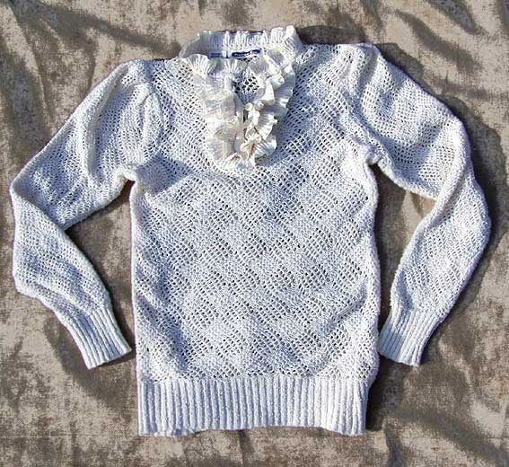 vintage 80s open weave sweater