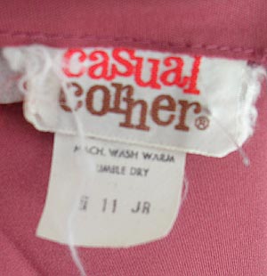 70s Casual Corner label