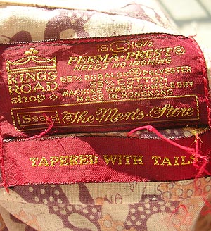 60s 70s Sears Kings Road Shop label