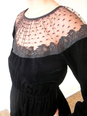 70s gothic designer gown
