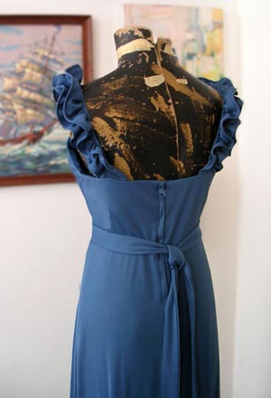 70s ruffle dress