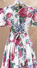 vintage 80s retro floral tea gown