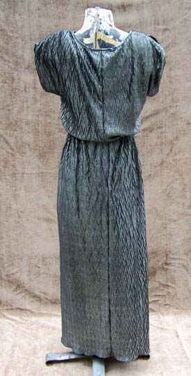 vintage 80s lame column gown