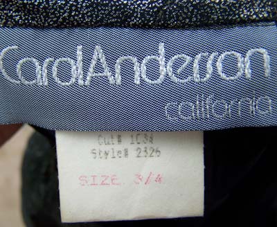 vintage 80s Carol Anderson label