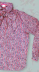 wavy stripes vintage 80s Halston III blouse