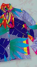 endangered beast vintage 80s tie neck top