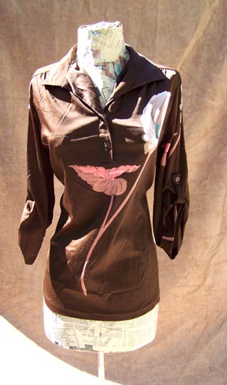vintage 70s 80s nylon tropical top