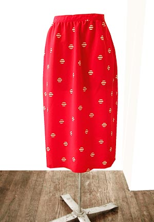 vintage polka dot skirt