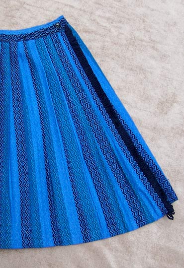 vintage 60s ethnic pleat skirt