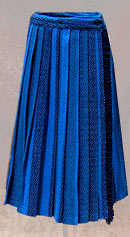 Guatamala stripe vintage 60s ethnic pleat skirt