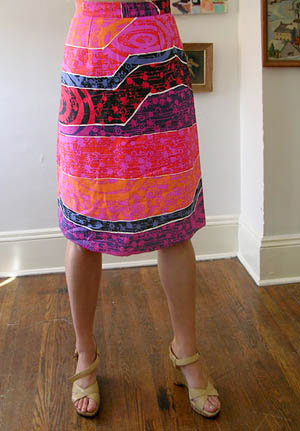 vintage 60s Hawiian skirt