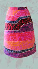 psychedelic Hawaiian vintage Hawiian skirt