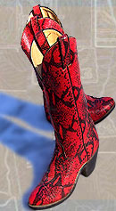 kick red Laredo cowboy boots