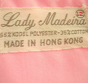 70s Lady Madeira label