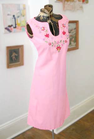 vintage pink dress