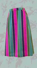 fluid striper vintage stripe skirt