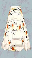 tropical paradise vintage orchid skirt