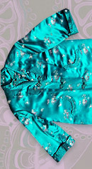 jade beauty vintage Asian silk satin robe