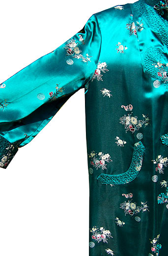 vintage 60s silk brocade evening coat