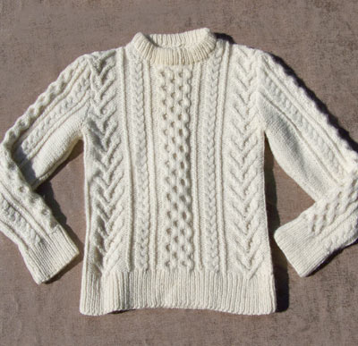 vintage ladies fishermans sweater