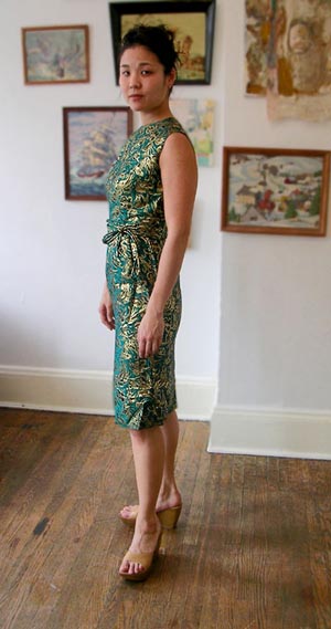 vintage 50s brocade dress