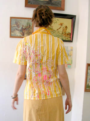 painted vintage blouse