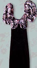 blood red Scott McClintock velvet dress