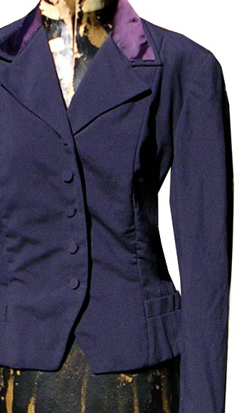 vintage 40s rayon navy jacket
