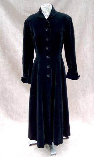 vintage 40s new look velvet coat