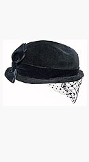 fiddle-dee-dee vintage 40s velour hat with net veil