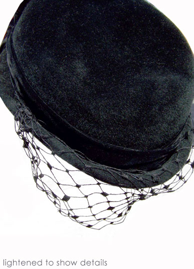 vintage 40s veiled hat