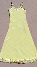 slips & satin vintage 40s yellow rayon lace slip