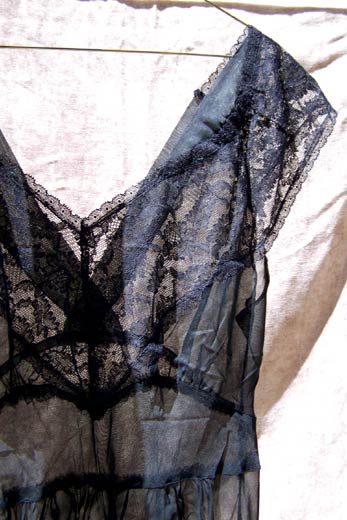 vintage 40s sheer chiffon nightgown