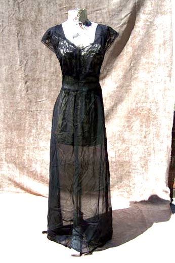 vintage 40s sheer bias nightgown